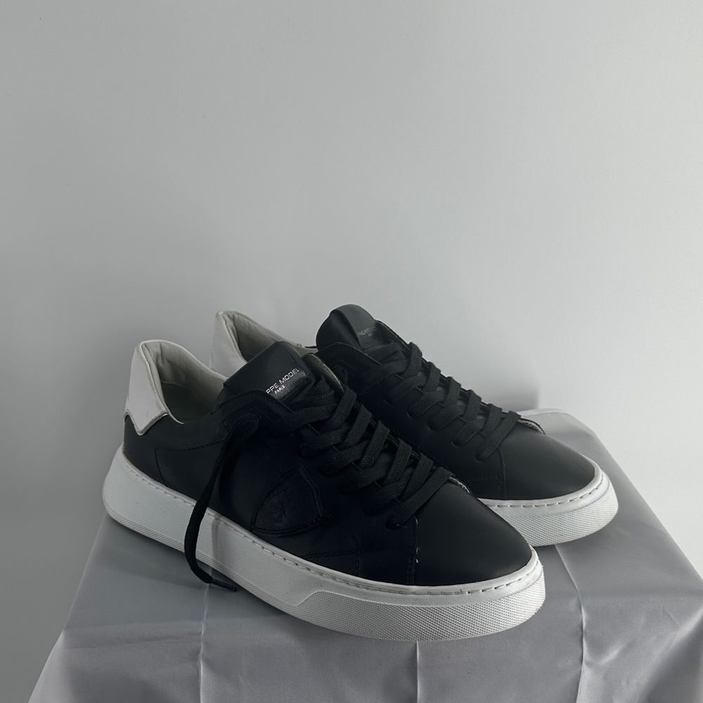 Philippe Model Black and White Sneakers